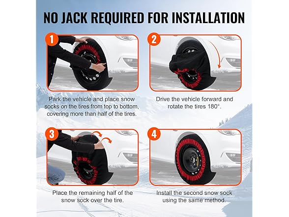 VEVOR Thickened Snow Socks for Tires