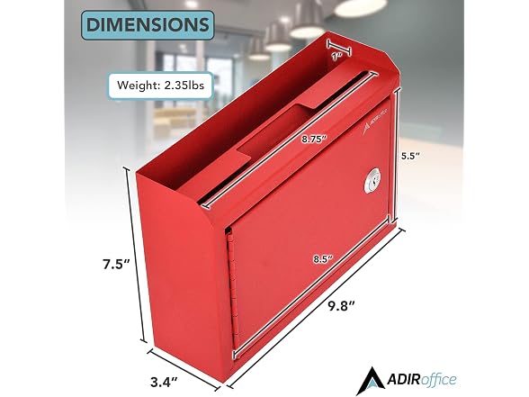 Adir Suggestion Box with Lock and Slot