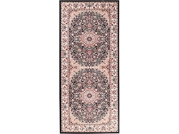 Superior Traditional Floral Medallion Border Rug