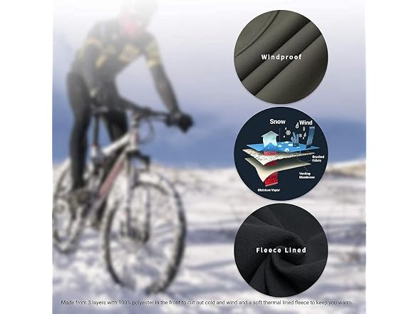 Souke Sports Men (L) Winter Cycling Pants