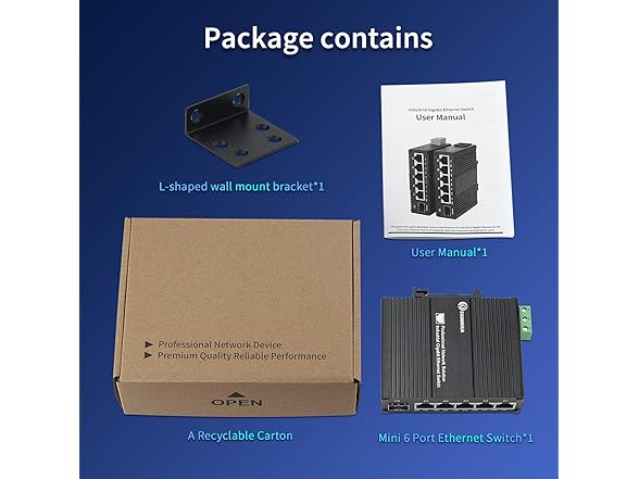 ENIANHUA Mini Industrial 5 Port Switch