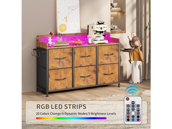 Leadpro Dresser for Bedroom with 6 Drawers