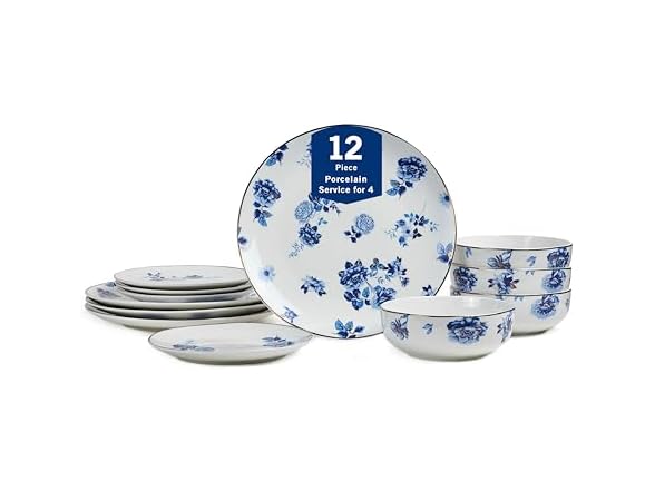 Stone Lain Viola 12-Piece Dinnerware Set