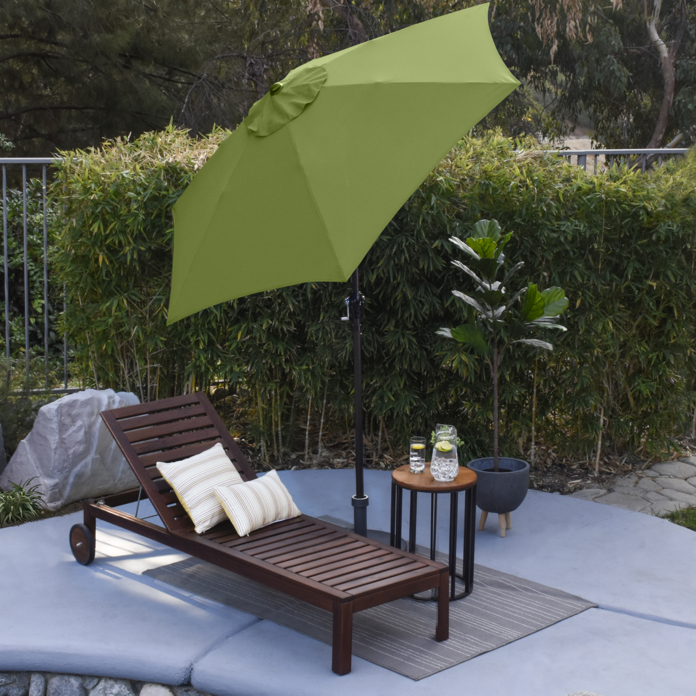 Astella 7.5'Rd Tiliting Aluminum Patio Umbrella, Crank Open - Gallery 47