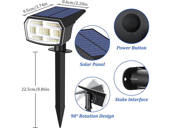 Sucolite 6-Pack Solar Spot Lights, Cool White