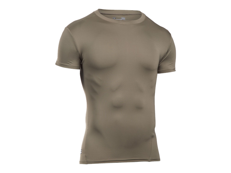 Under Armour  Extra Large UA Tactical HeatGear Compression Men's T-Shirt Federal Tan
