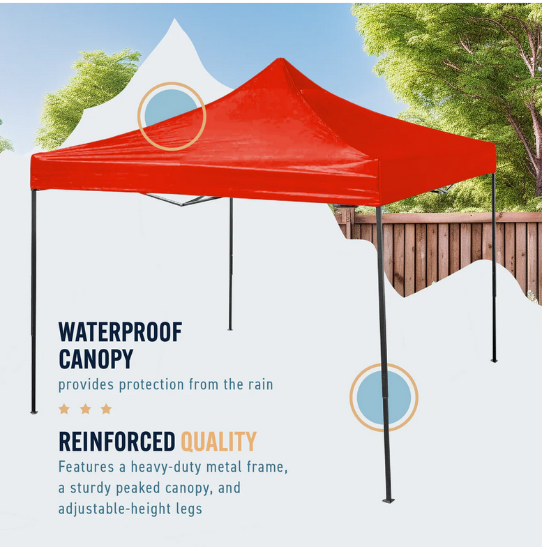 Trapper Peak 10' x 10' Folding Pop-Up Canopy - Gallery 8