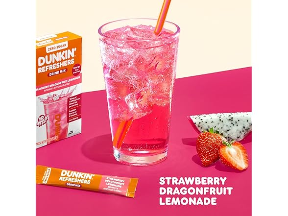 10CT Dunkin’ Zero Sugar Refreshers Singles To Go!