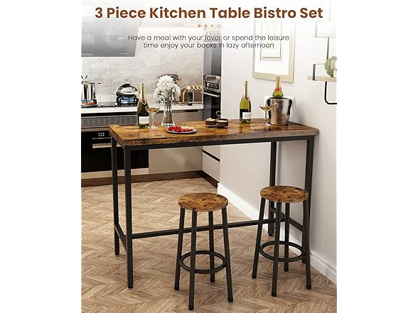 Recaceik 39" 3 Piece Pub Dining Set