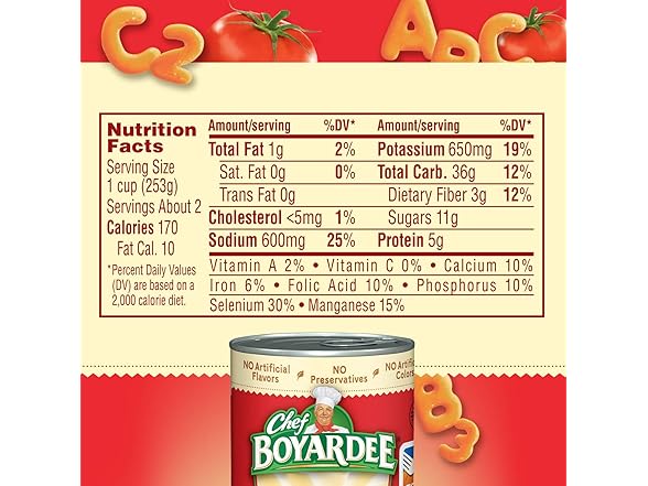 1CT Chef Boyardee Mini ABC's and 123's, 15 oz