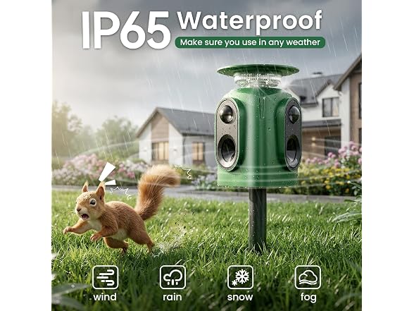 soxayu Solar Ultrasonic Animal Repellent