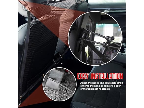 Zone Tech PE0006 Back Seat Pet Mesh Net Medium