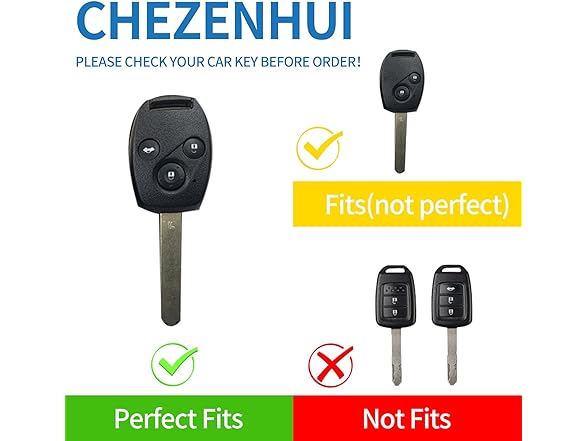 CHEZENHUI Compatible with Honda Key Fob