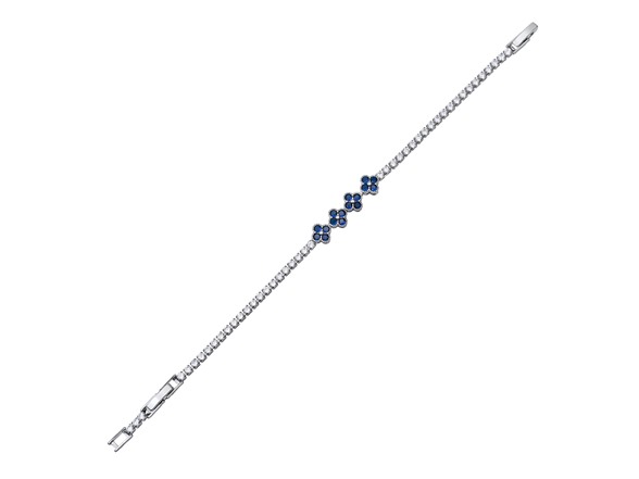 CZ Blossom Accent Tennis Bracelet