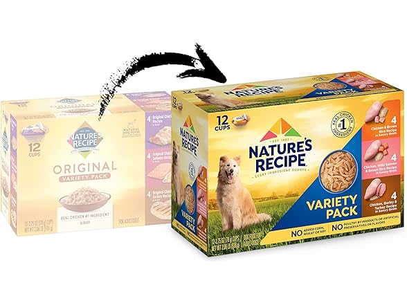 Nature's Recipe Wet Dog Food Variety Pack, 24 Ct