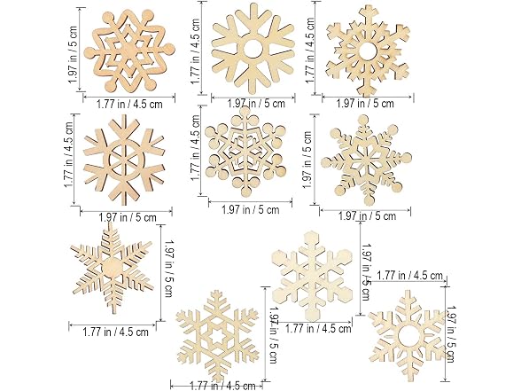 Wooden Snowflake Cutouts Craft