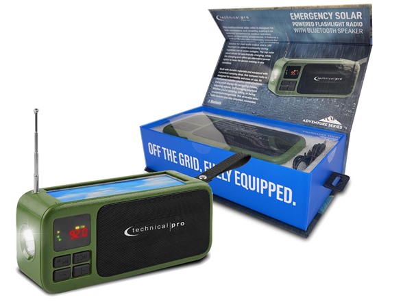Solar Emergency Radio with Speaker (Bluetooth)