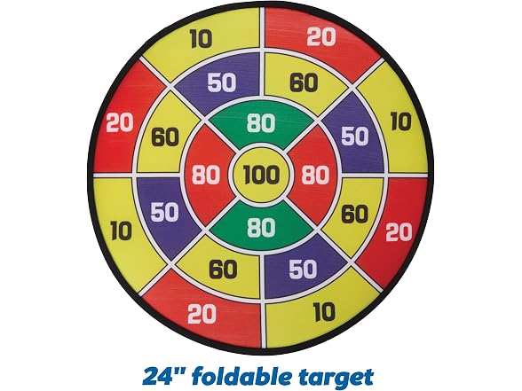 Kidoozie B*Active Stick 'N Score Dartboard – 24”