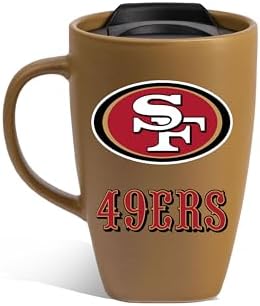 The Memory Company Officially Licensed NFL 15 oz Square Ceramic Mug - Team Logo Coffee Cup for Football Fans