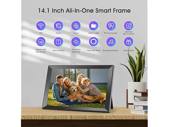 BIGASUO 14.1" Digital Picture Frame (Open Box)