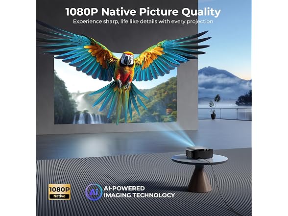 GOODEE Smart Projector with WiFi and Bluetooth