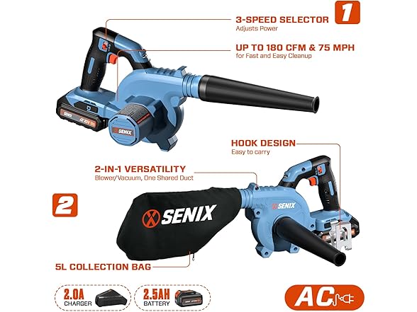 20V MAX Electric Leaf Blower