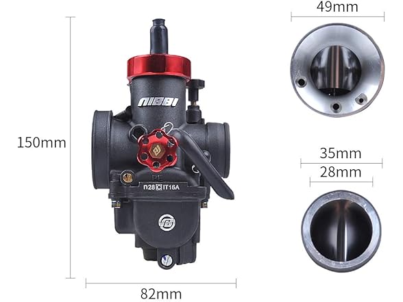 NIBBI Carburetor PE28mm 48mm Filter