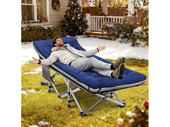 Fragess Portable Camping Cot with Cushion