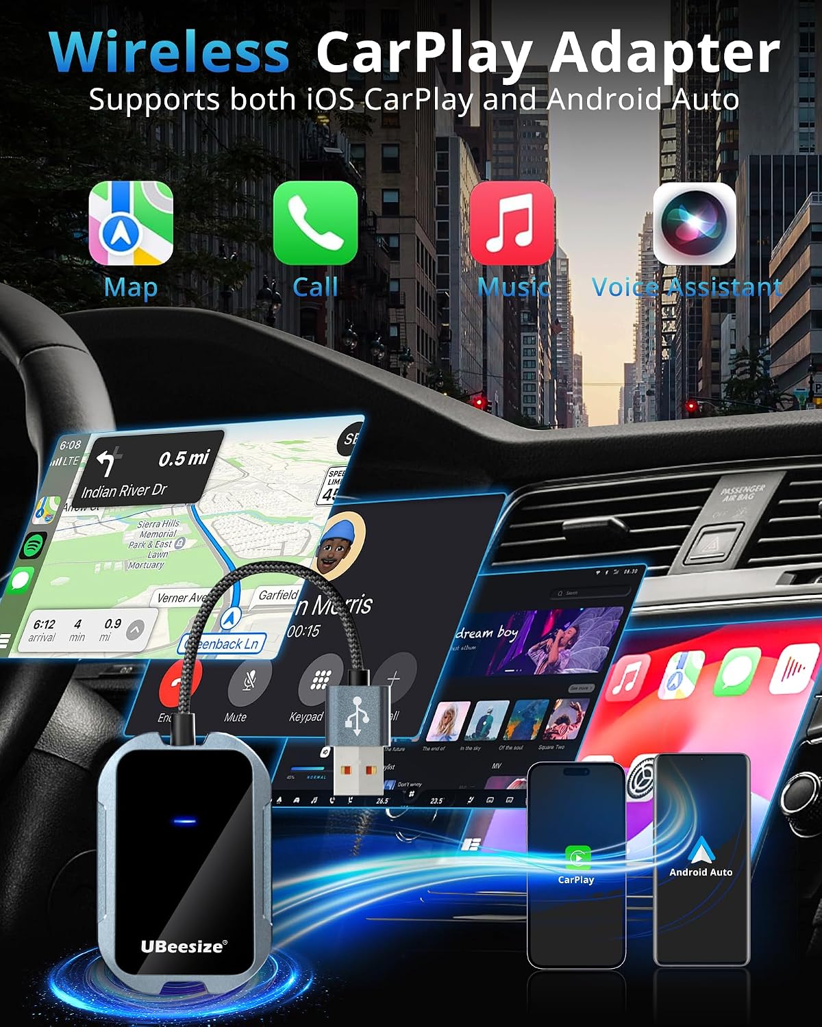 UBeesize Wireless CarPlay Adapter - Gallery 7