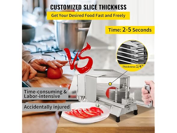 VEVOR Commercial Tomato Slicer, 1/4