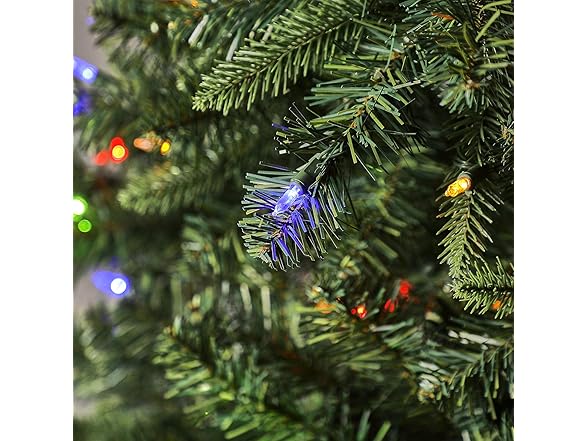 7.5 ft Pre-Lit Vermont Spruce Quick Set Artificial Christmas Tree