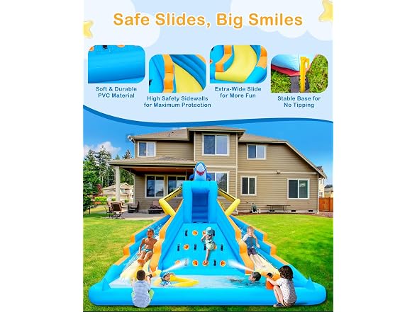 COCOFISH Shark Bounce House