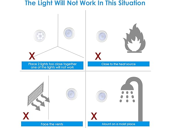 AMIR Motion Sensor LED Lights 12-Pack