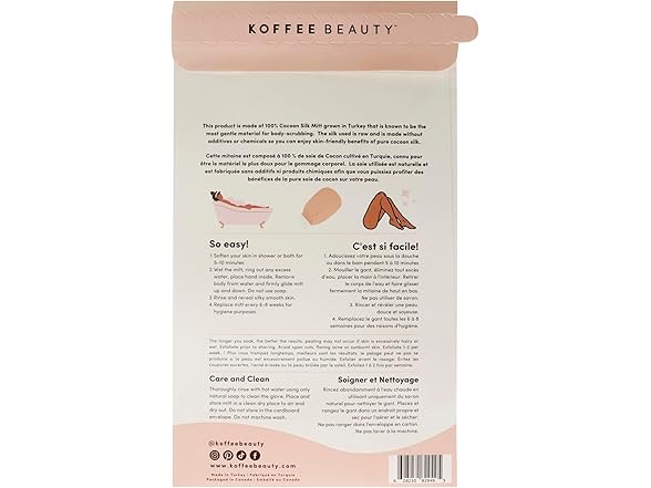 Koffee Beauty Turkish Silk Exfoliating Mitt, 1 pc -