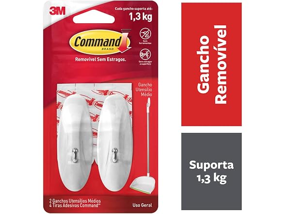 Command White Wire Hooks