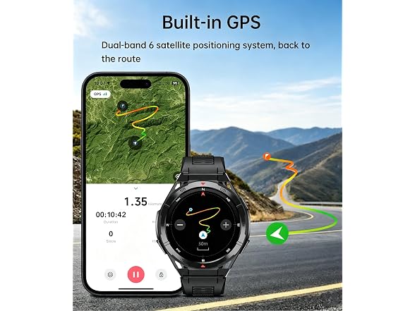 OUKITEL GPS and Bluetooth Military Smart Watch