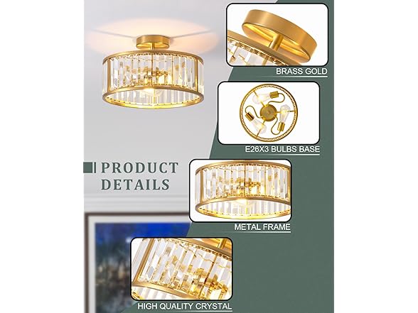 LHLYCLX black flush Mount ceiling light