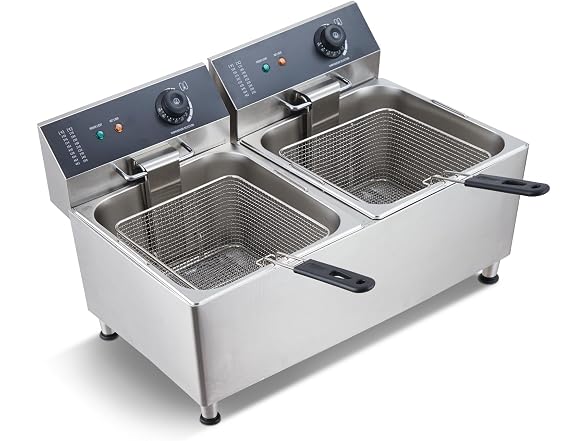 Commercial Deep Fryer 11L 1700W Stainless Steel Electric Countertop Fryer