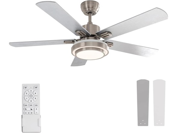 52 LED Ceiling Fan w/ Remote & Light- Choose Color - Gallery 2