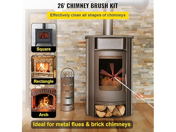 VEVOR Chimney Sweep Kit 26FT