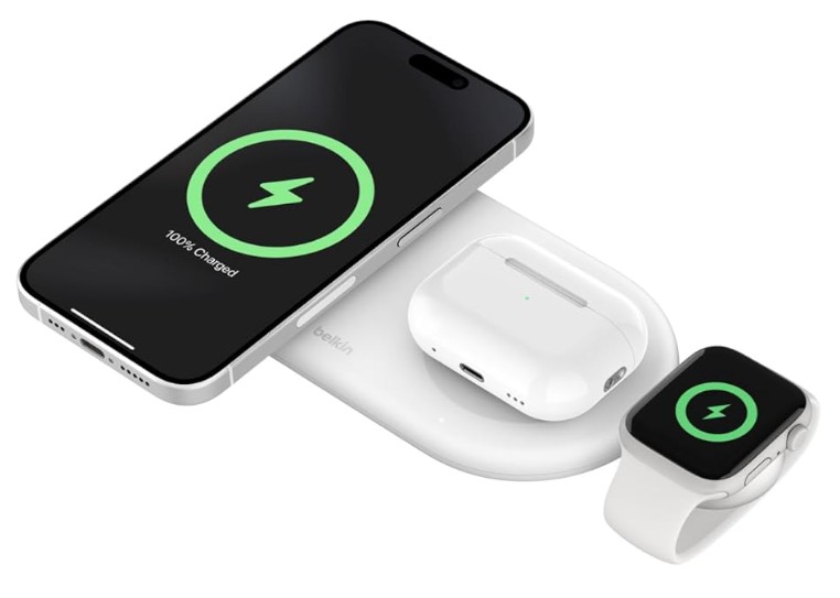 Belkin 3-in-1 Qi2 15W MagSafe Wireless Charging Pad - Gallery 8