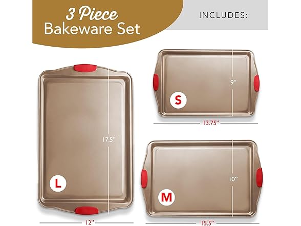EatEx Baking 3-Piece Sheet Set