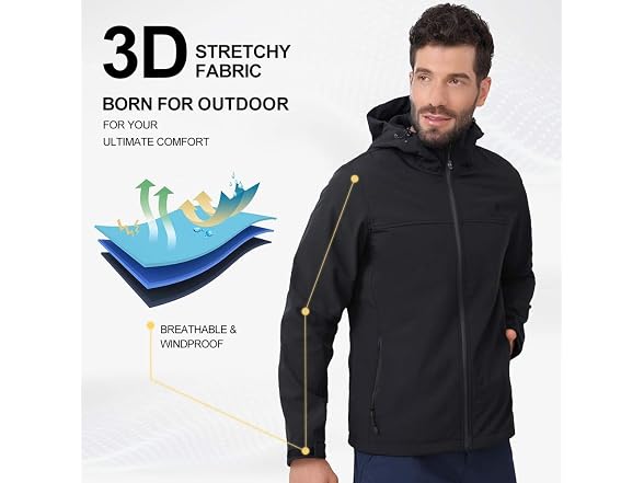 Camel Crown Men (L) Softshell Jacket Lined Jackets