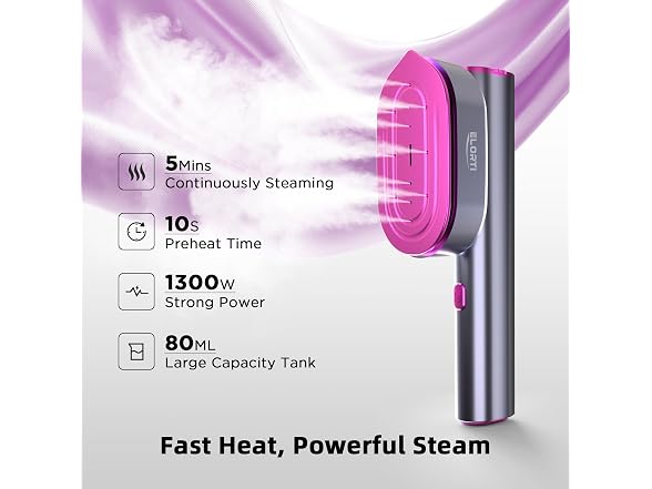 ELORTI Steamer for Clothes, Clothes Steamer Handheld