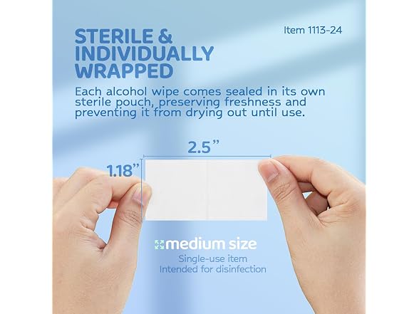 Dynarex Sterile Isopropyl Alcohol Prep Pads 2400ct