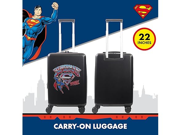 FUL DC Comics Superman 22.5 Inch Carry On Luggage