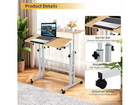 FAHKNS Small Standing Desk, Portable Stand Up Desk
