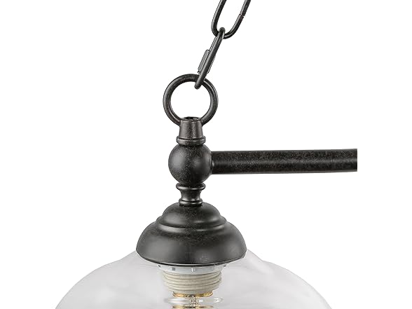 3-Light Kitchen Island Chandelier Black