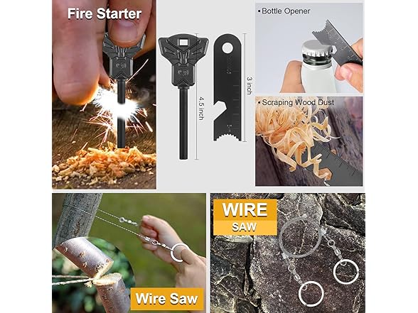 XKASE Outdoor Survival Kits 19Pcs
