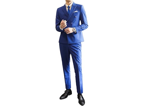 Uninukoo Men (32) Suits Piece Double Tuxedo Pants